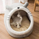 Cama de gato para dormir profundo, cama de desenho animado para animais de estimação, dobrável, removível, lavável, cama de dormir para cães pequenos, saco de chão, cama de gatos