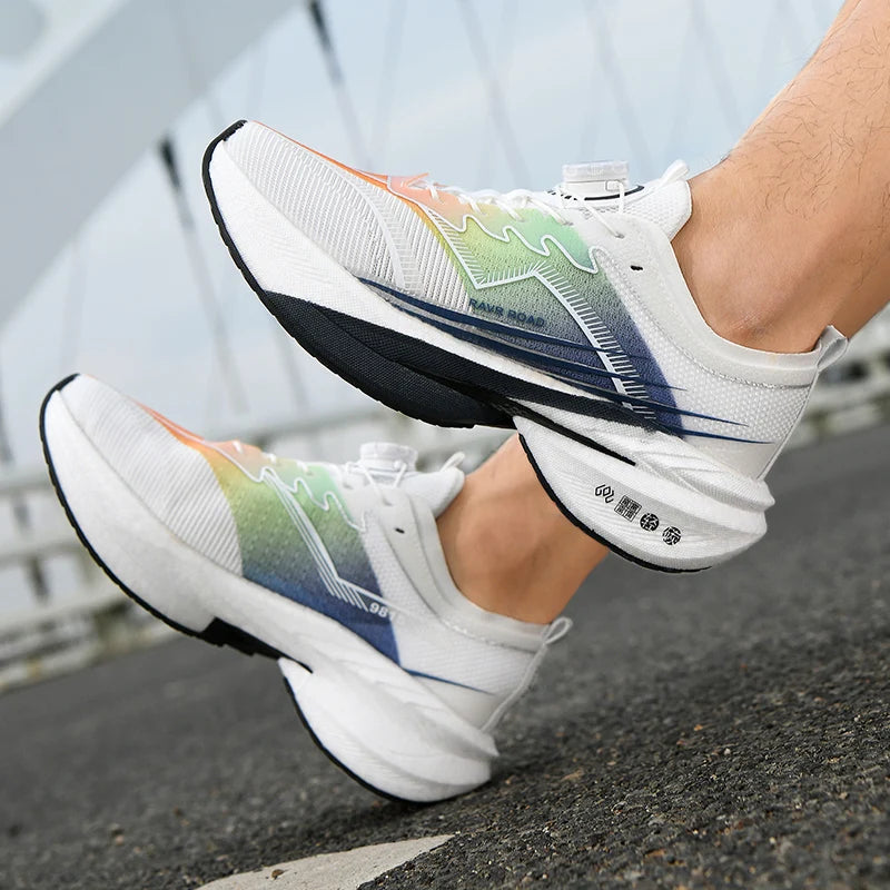 Tendência andando tênis masculino basketabll botão rotativo sapatos casuais para homens de alta qualidade correndo esporte sapatos femininos confortáveis