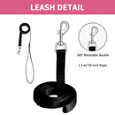 Colete ajustável HP199--1pc para cães e gatos, tecido de malha preto e respirável com cobertura de borda colorida.