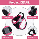 Colete ajustável HP199--1pc para cães e gatos, tecido de malha preto e respirável com cobertura de borda colorida.