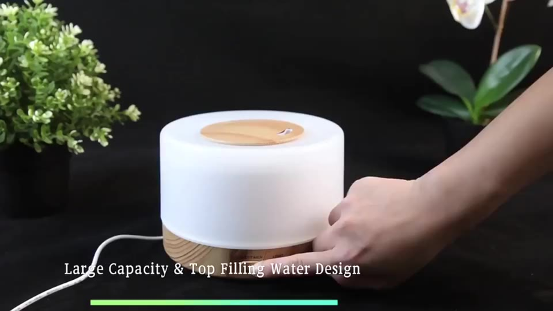 Difusor De Aromas, Umidificador De Ar Ultra-Sônico 500Ml