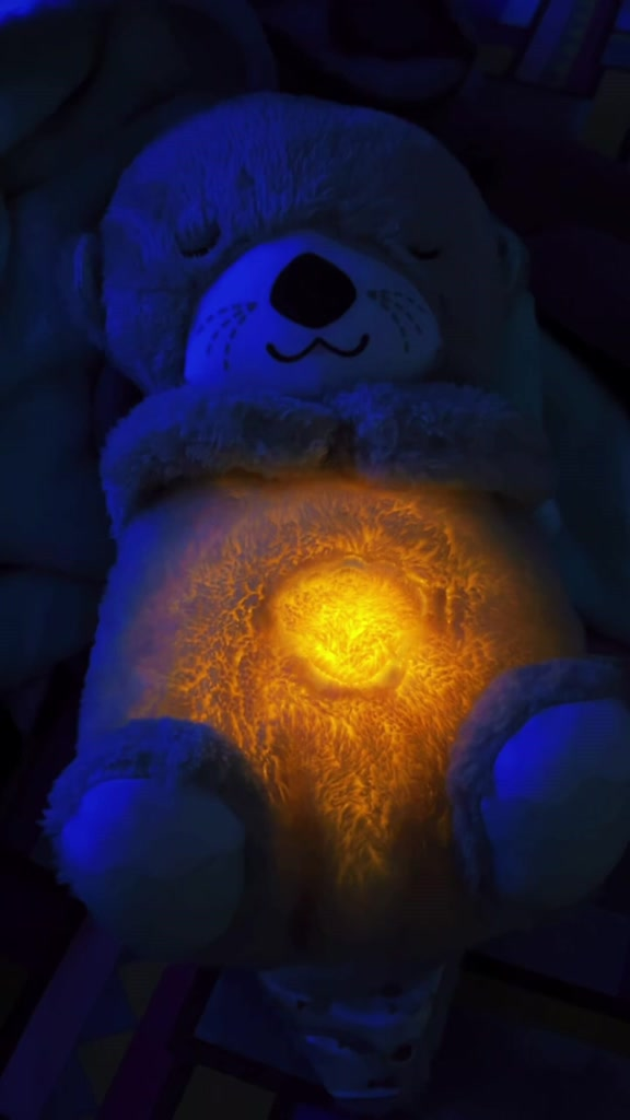 Ursinho De Pelúcia Que Respira Alivio De Ansiedade Com Som E Luz