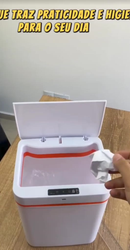 Lixeira Inteligente 15L Automática com Sensor de Movimento para Cozinha e Banheiro