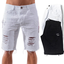 Bermudas Masculinas Jeans Com Lycra Slim Fit Rasgado Slim Lycra promoção direto da fabrica Mega