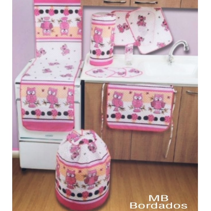 Jogo De Cozinha Kit Com 10 peças Estampadas - Vicenzo