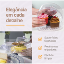 Kit Cozinha Mesa Posta Glamour Café da Manhã/Tarde Jarra Queijeira Manteigueira Açucareiro e Boleira