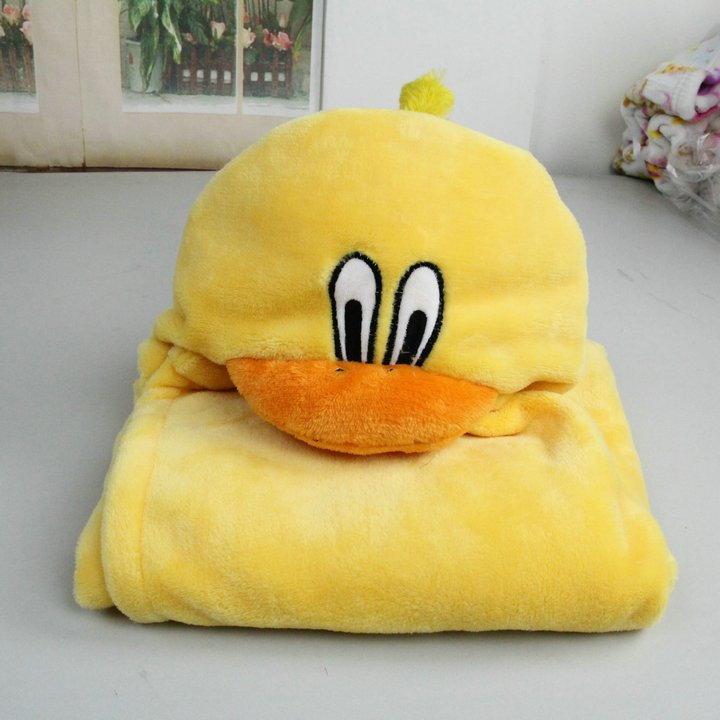 Toalha de Banho Bebê Felpuda Capuz Infantil Recém Nascido Com Orelhinha Menino e Menina 95 x 65cm