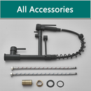 Torneira Gourmet Cozinha Monocomando Premium Preto Móvel Misturador Mono Comando com Spray Articulado