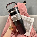 Garrafa Térmica 900ML Com Alça Flip Tumbl Aço Inoxidável Isolamento Térmico Com Canudo P/ Academia Trabalho Caminhada