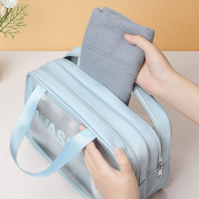 Bolsa Para Maquiagem Grande De Dupla Camada À Prova D'água