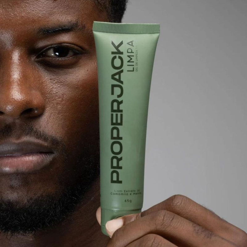 Trio Cuidado Facial - Proper Jack - Kit Skincare Masculino - Solução para Saúde Geral da Pele