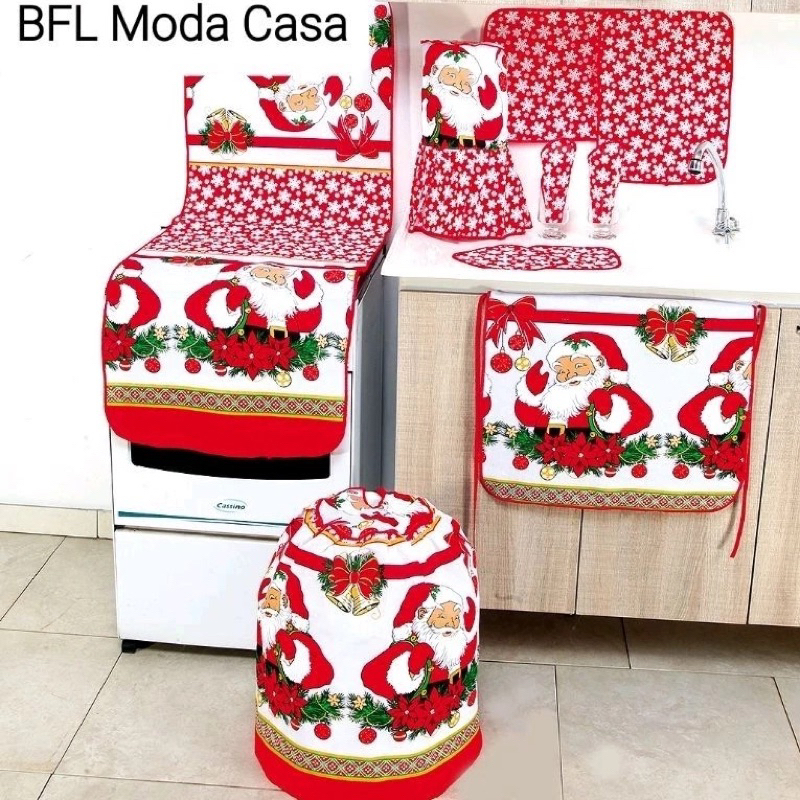 Jogo De Cozinha Kit Com 10 peças Estampadas - Vicenzo