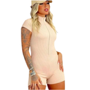 Macaquinho Shorts Manga Curta Feminino Balada Gringo