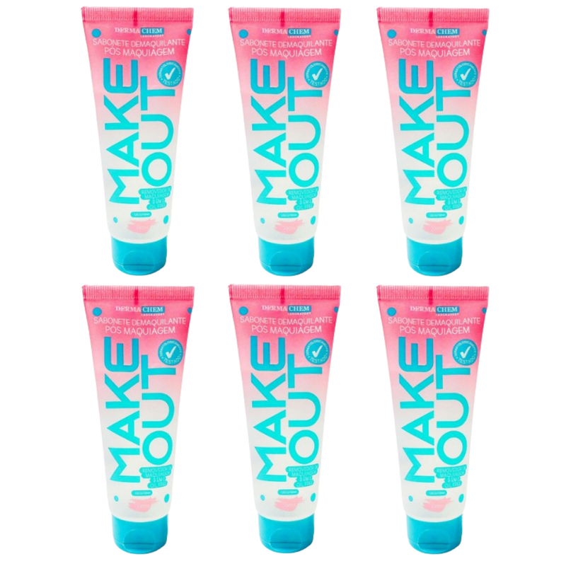 Dermachem Kit C/6 Sabonete Demaquilante Make Out Pós Maquiagem