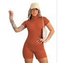 Macaquinho Shorts Manga Curta Feminino Balada Gringo