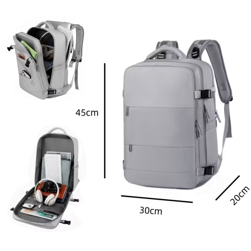 Mochila viral Dois Bolsos Na Frente Laptop Viagem Escolar À Prova D'água Executiva Notebook Impermeável Guarda Tenis