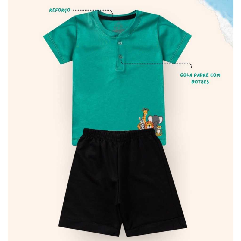 Kit 10 peças de Roupa Conjunto Infantil e Juvenil Menino Tamanho 01 ao 16