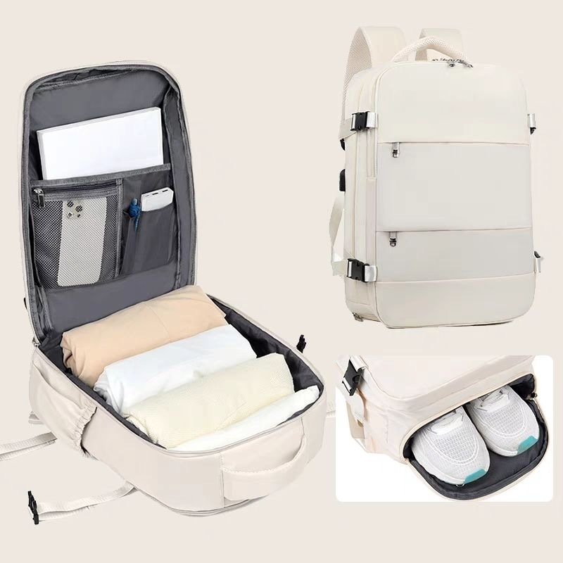 Mochila viral Dois Bolsos Na Frente Laptop Viagem Escolar À Prova D'água Executiva Notebook Impermeável Guarda Tenis