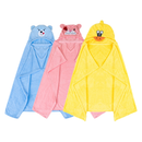 Toalha de Banho Bebê Felpuda Capuz Infantil Recém Nascido Com Orelhinha Menino e Menina 95 x 65cm