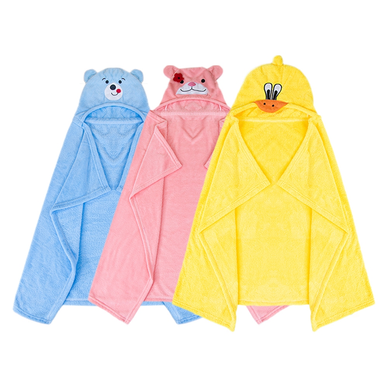 Toalha de Banho Bebê Felpuda Capuz Infantil Recém Nascido Com Orelhinha Menino e Menina 95 x 65cm