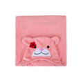 Toalha de Banho Bebê Felpuda Capuz Infantil Recém Nascido Com Orelhinha Menino e Menina 95 x 65cm