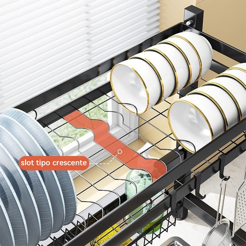 Cozinha Suspensa Modular Autossustentável Escorredor Premium 65/85CM