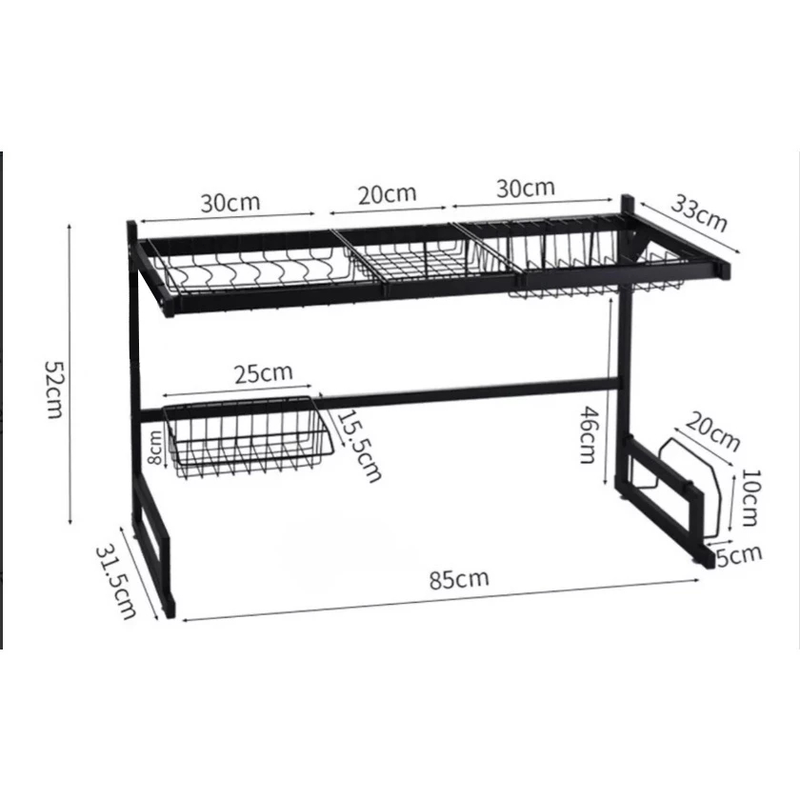 Cozinha Suspensa Modular Autossustentável Escorredor Premium 65/85CM