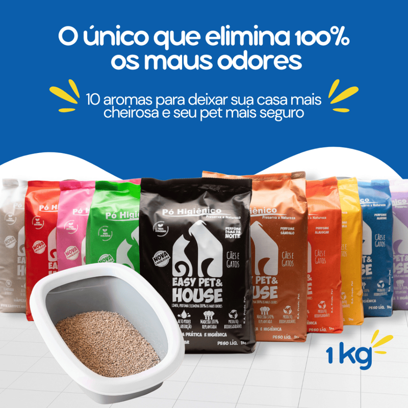 Pó Higiênico Eliminador de Odores Easy Pet & House 1 Kg