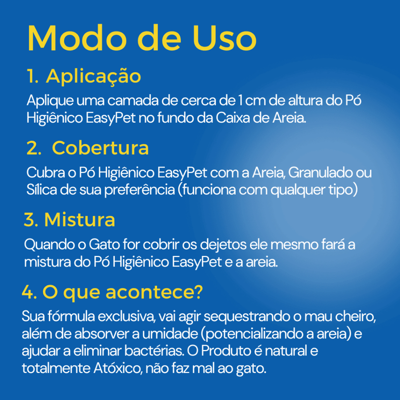 Pó Higiênico Eliminador de Odores Easy Pet & House 1 Kg
