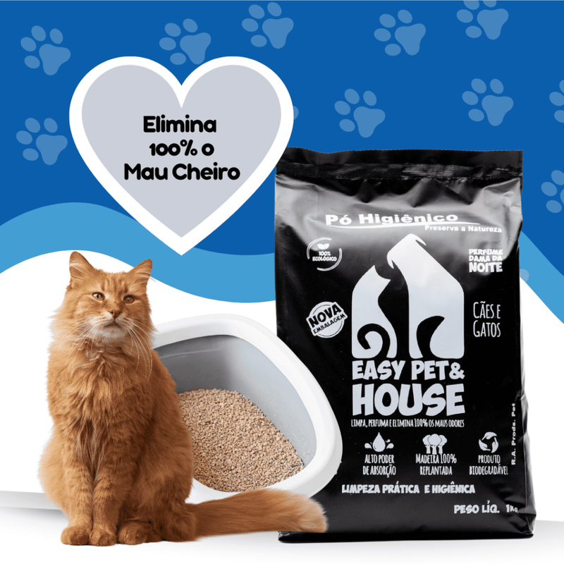 Pó Higiênico Eliminador de Odores Easy Pet & House 1 Kg