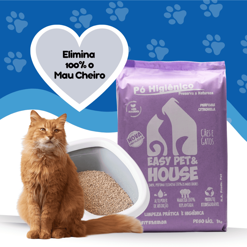 Pó Higiênico Eliminador de Odores Easy Pet & House 1 Kg