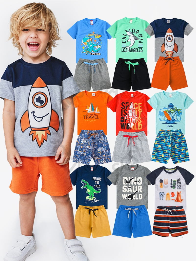 Kit 10 Peças Roupas Infantil Menino Premium 1 ao 14 Conjunto Criança Masculino
