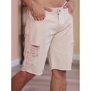 Bermudas Masculinas Jeans Com Lycra Slim Fit Rasgado Slim Lycra promoção direto da fabrica Mega