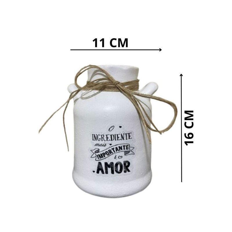 KIT 3 Leiteira Decorativa Branca Porta Talher Multiuso Flores Arranjo