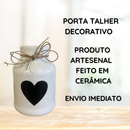 KIT 3 Leiteira Decorativa Branca Porta Talher Multiuso Flores Arranjo