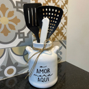 KIT 3 Leiteira Decorativa Branca Porta Talher Multiuso Flores Arranjo