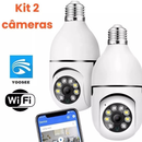Kit Câmera de segurança a Prova D'água sem fio gira 360 com app Yousee full HD visão notturna