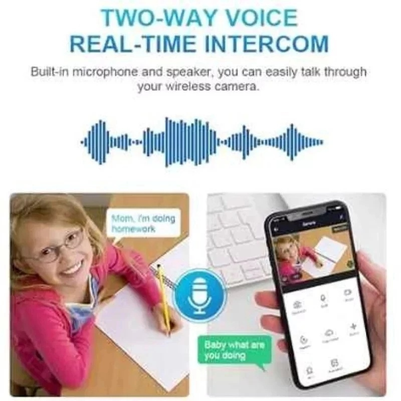 Kit Câmera de segurança a Prova D'água sem fio gira 360 com app Yousee full HD visão notturna