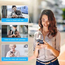 Kit Câmera de segurança a Prova D'água sem fio gira 360 com app Yousee full HD visão notturna