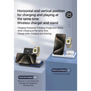 Carregador Sem Fio iPhone Apple Watch AirPods Indução 3 Em 1 Cor Preto e Branco Carregador 3 em 1 Aparelhos Apple