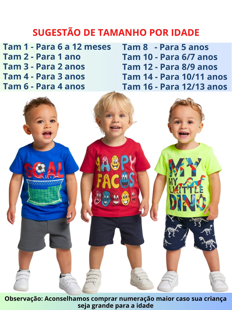 Kit 10 Peças Roupas Infantil Menino Premium 1 ao 14 Conjunto Criança Masculino