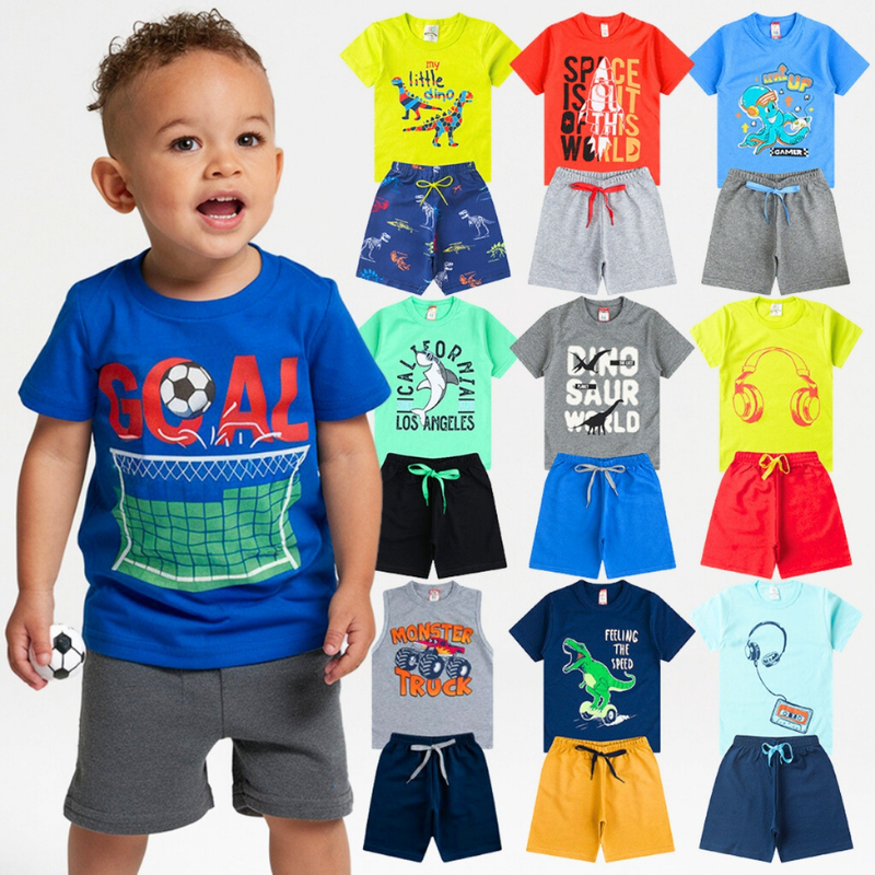 Kit 10 Peças Roupas Infantil Menino Premium 1 ao 14 Conjunto Criança Masculino