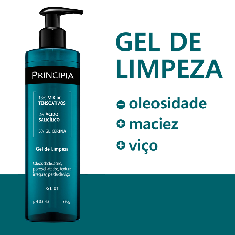 Gel de Limpeza Principia 2% Ácido Salicílico + 5% Glicerina com 350g