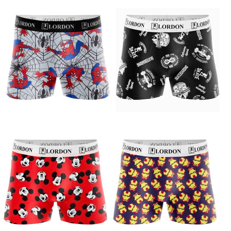 Kit 10 Cuecas Boxer Box Infantil Juvenil Menino Estampada