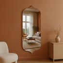 Espelho Grande Moderno Lapidado Decorativo 90x40cm Luxo