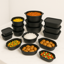 Kit 15 Potes Herméticos de Plástico com Tampa – Empilháveis e Ultra Resistentes para Alimentos