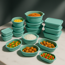 Kit 15 Potes Herméticos de Plástico com Tampa – Empilháveis e Ultra Resistentes para Alimentos