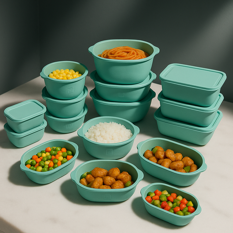 Kit 15 Potes Herméticos de Plástico com Tampa – Empilháveis e Ultra Resistentes para Alimentos