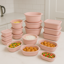 Kit 15 Potes Herméticos de Plástico com Tampa – Empilháveis e Ultra Resistentes para Alimentos