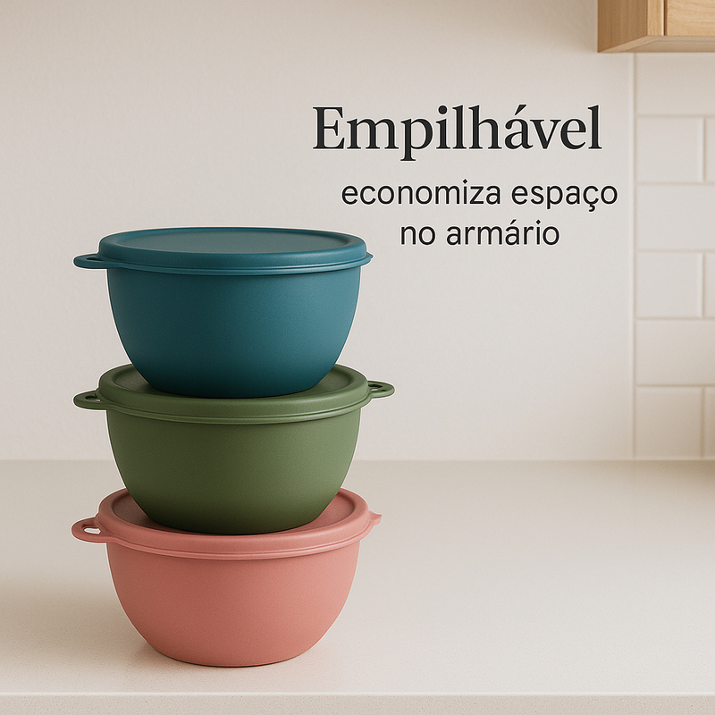 Kit 15 Potes Herméticos de Plástico com Tampa – Empilháveis e Ultra Resistentes para Alimentos